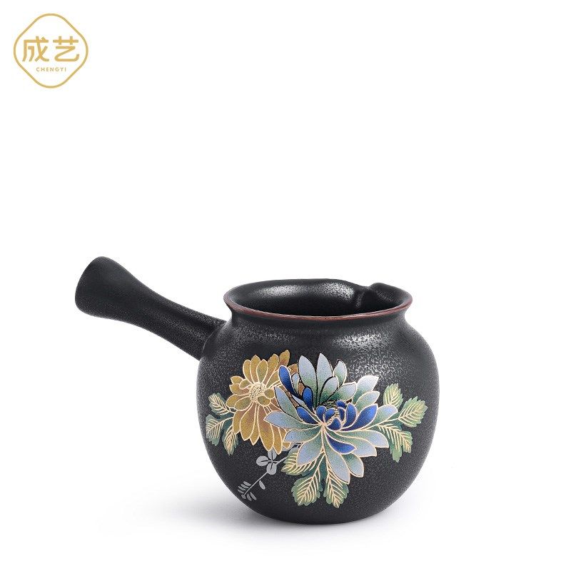 成艺陶瓷公道杯功夫茶具茶海分茶器铁锈釉侧把公杯茶漏茶道配件,餐饮具,公道杯,淘宝优惠券,粉丝福利购,淘宝优惠卷