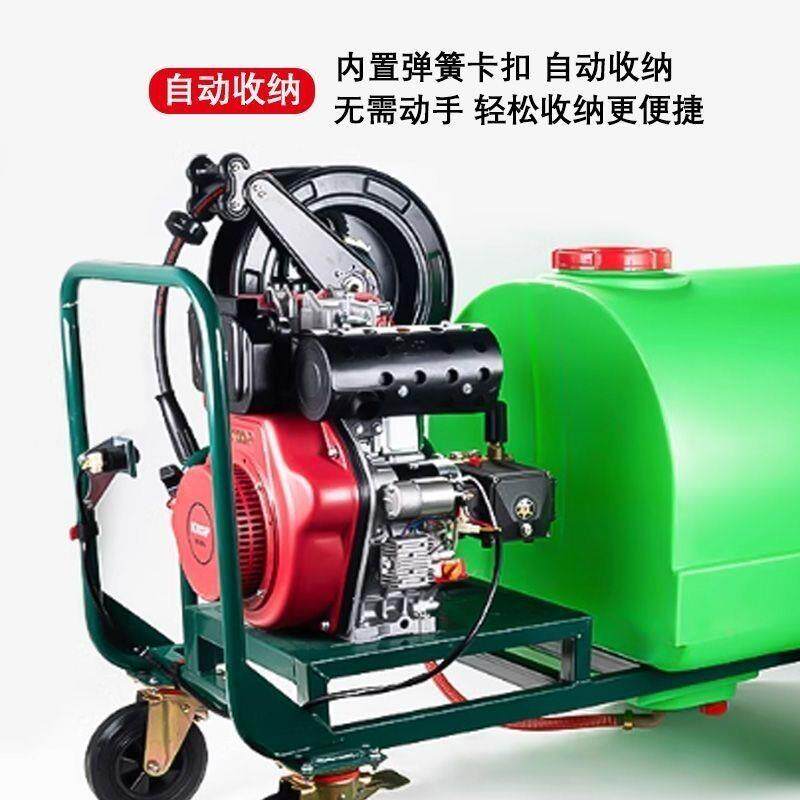带水箱汽油洗车机柴油机物业商用强力洗地高压水枪疏通管道机消毒