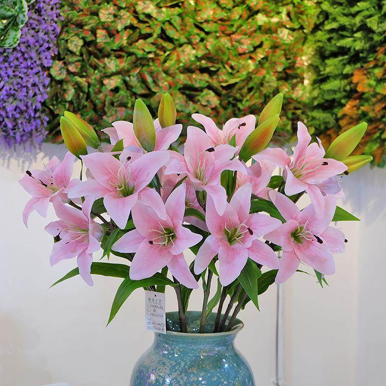 欧丽菲软胶百合婚庆百合软质pvc塑料百合情人节百合