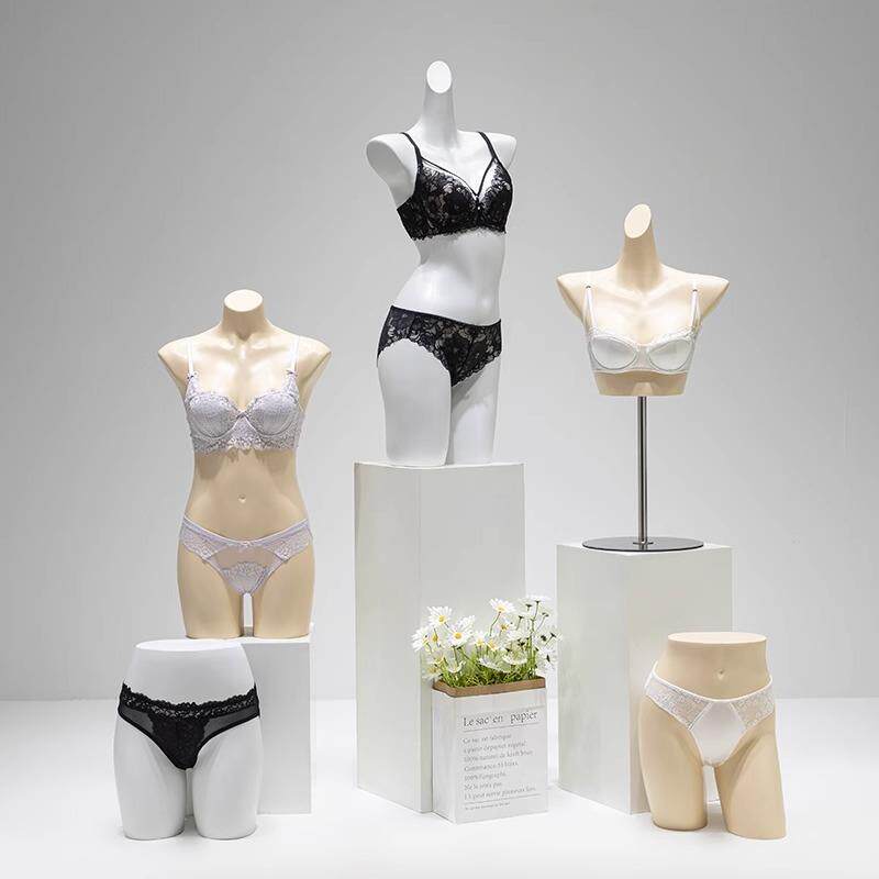 服装店内衣模特道具女男半身文胸内裤聚拢胸模人体橱窗陈列展示架