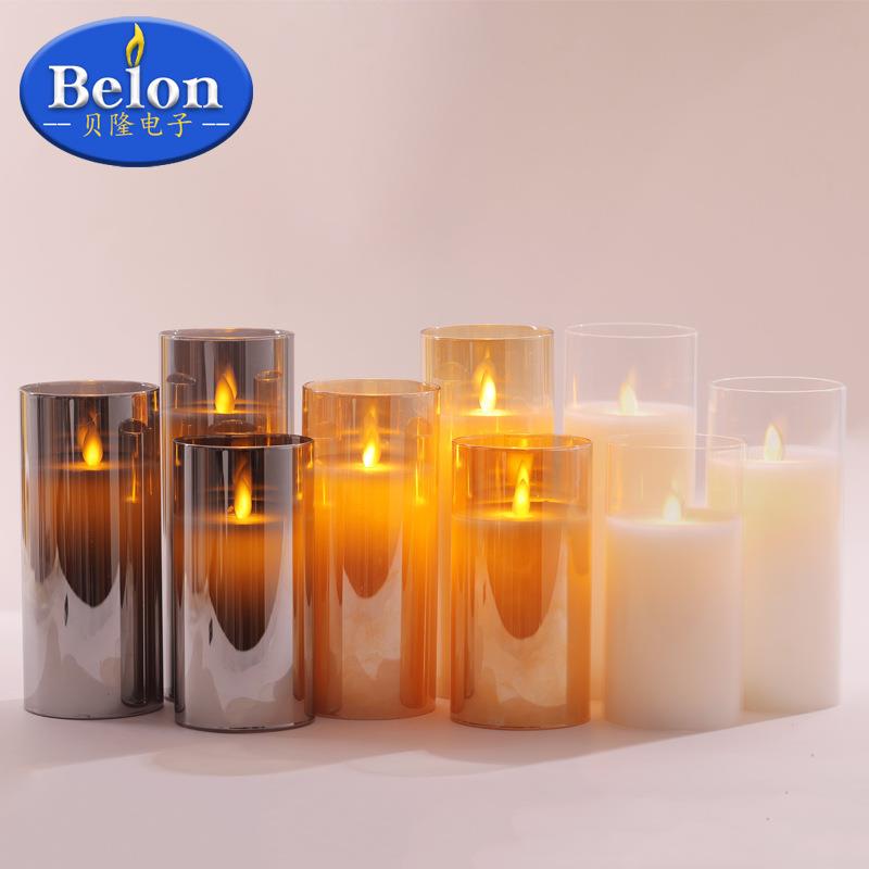 婚礼LED遥控电子蜡烛灯生日表白圣诞音乐会玻璃杯摇摆火焰蜡烛