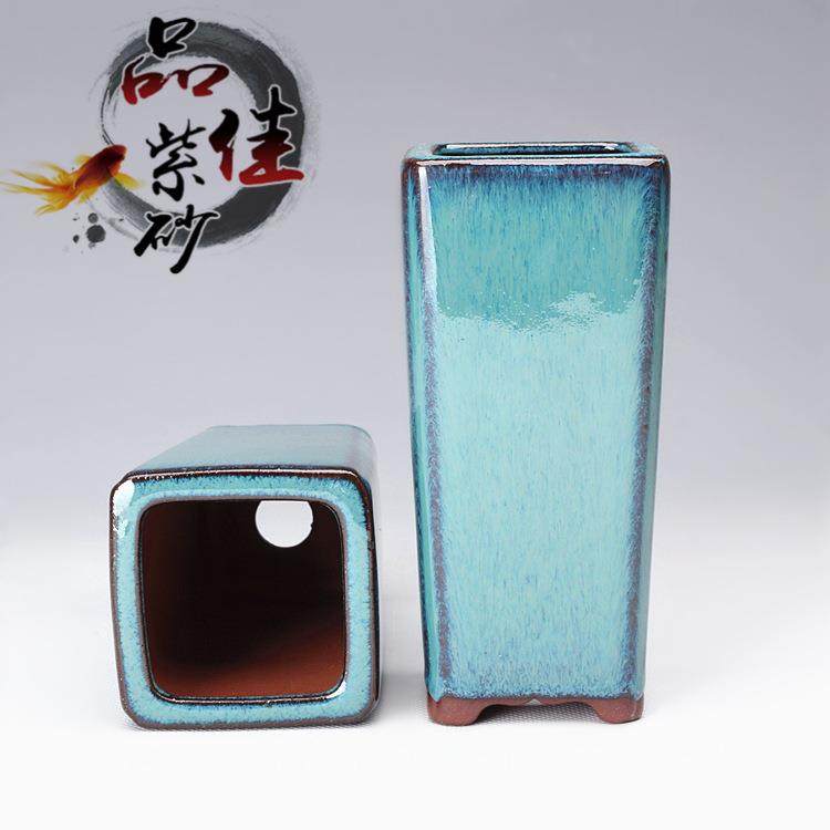 新品紫砂花盆宜兴全手工多肉植物微型透气粗陶盆景盆有孔菖