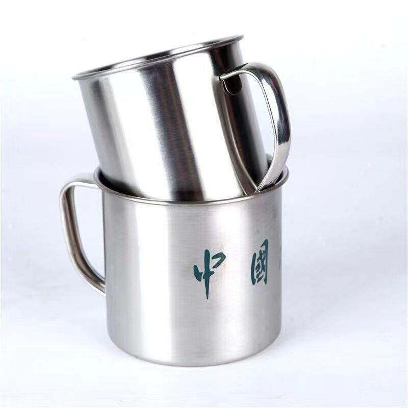 不锈钢口杯学生单位宿舍洗漱杯防摔漱口牙缸新款刷牙杯洗漱杯训练