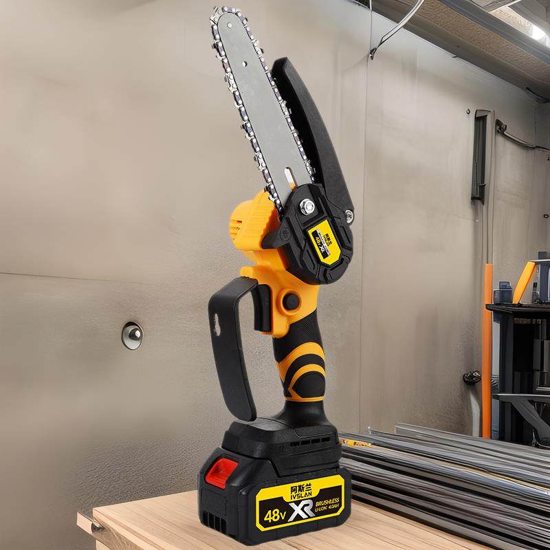 阿斯兰充电式电锯家用小型手持单手锯锂户外电链锯伐木锯高效伐木