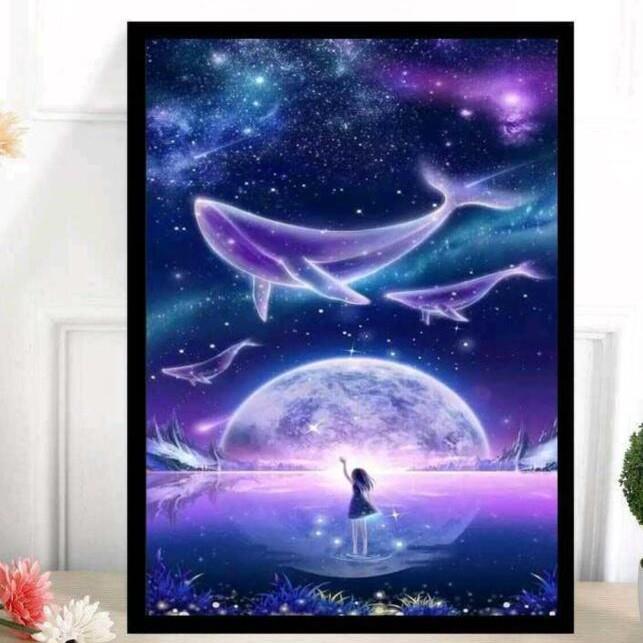 抽象人物动物点钻十字绣工diy