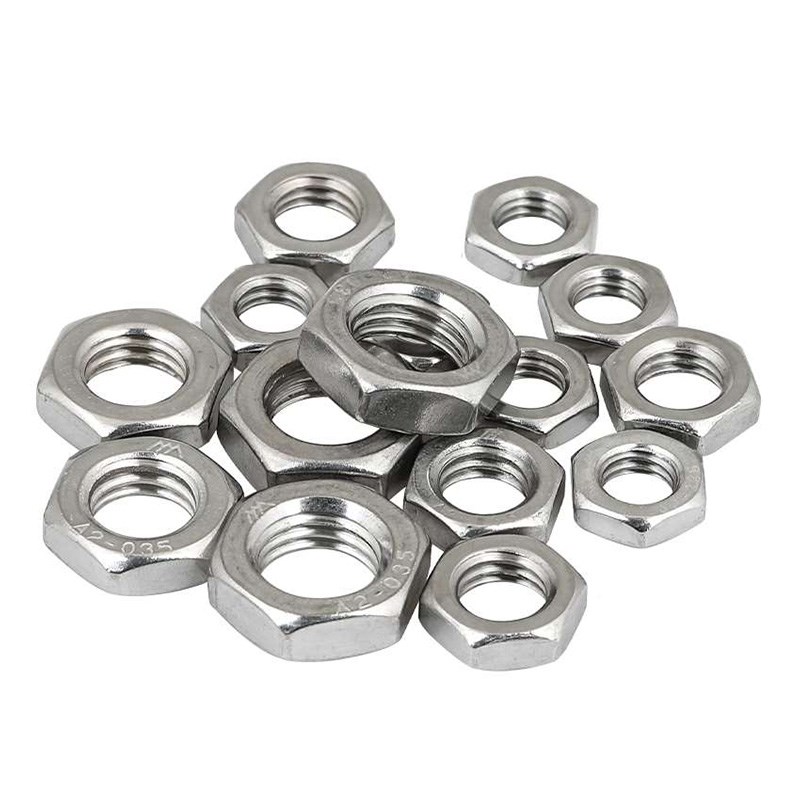 GB54不锈钢薄螺母\扁薄螺帽薄六角螺母M34M5MF6M8M10M12M16M20-M2