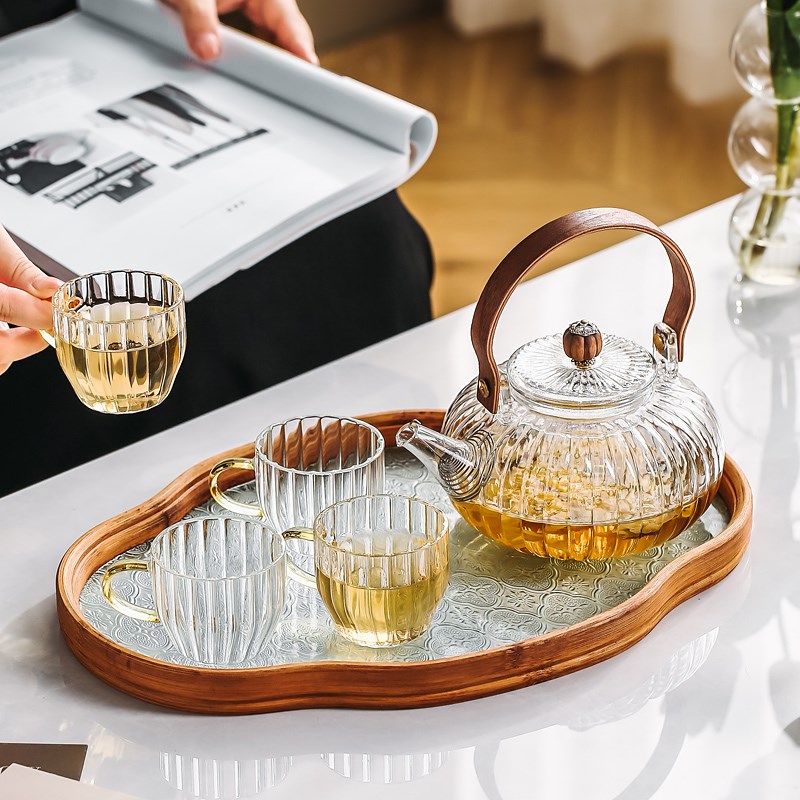 花茶壶花茶杯家用耐高温玻璃泡茶壶煮茶壶下午茶茶U具喝茶杯养生