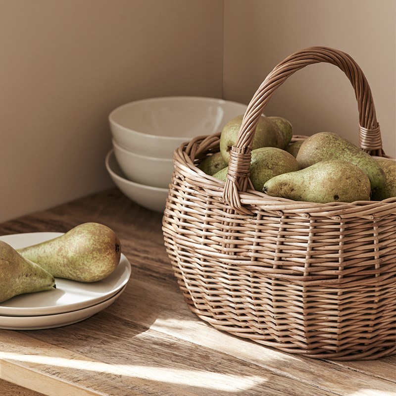 柳编蔬菜篮子藤j编馒头筐家用厨房桌面竹编编织收纳筐鸡蛋水果篮