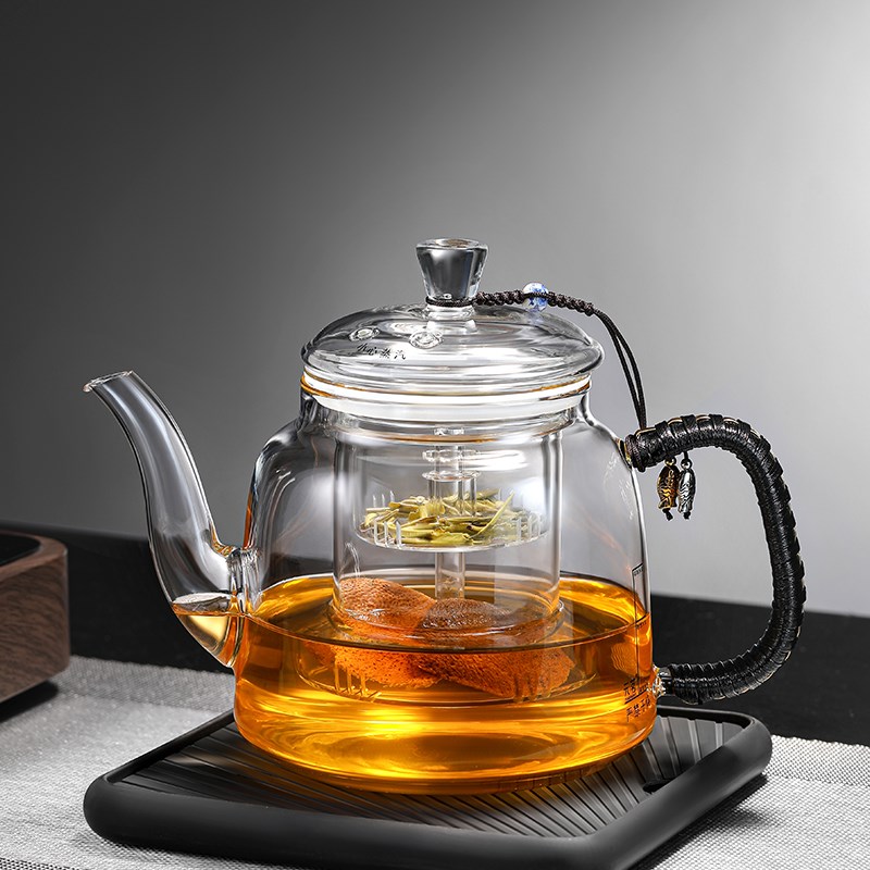 电陶炉专用玻璃煮茶壶高硼硅耐热加厚蒸煮一体可明火加热煮茶单个
