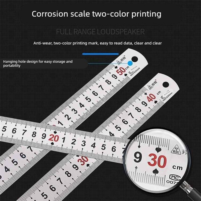 钢直尺1/2米钢板尺不锈钢加厚小钢尺15/20/30/50cm长多功能铁尺子,五金/工具,钢直尺,淘宝优惠券,粉丝福利购,淘宝优惠卷