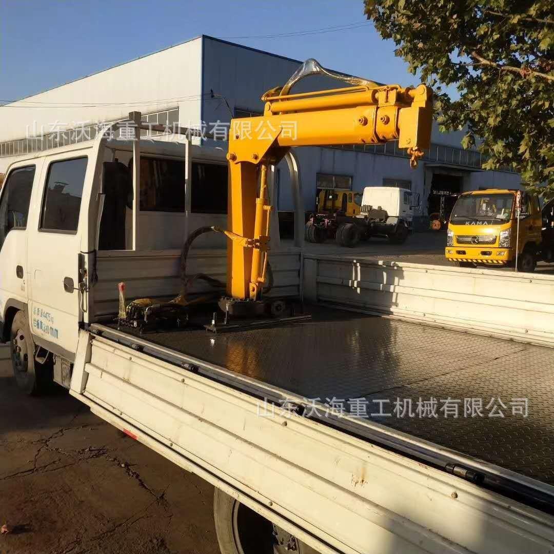 1吨2吨小型折臂吊 蓝牌车加装液压随车吊 轻型卡车改装液压吊机