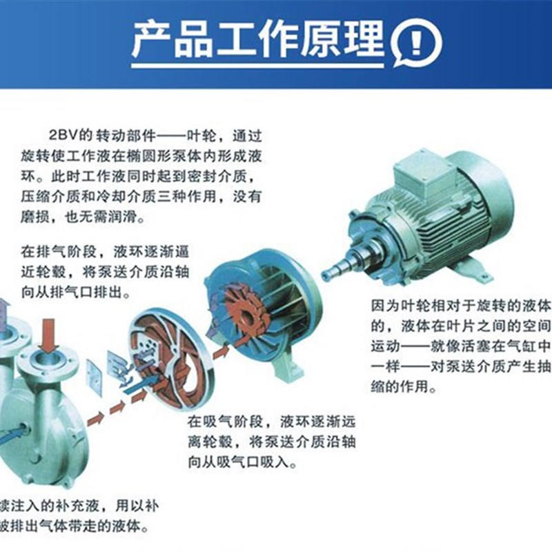 博山水环式真空泵液环真空泵 2BV5110/51D11/5121/5131/5161真空