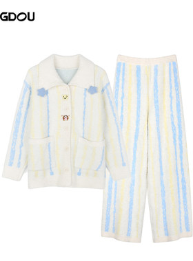 【大美唤粉丝专享】【维尼熊&跳跳虎】 加厚韩系宽松套装H5N7430