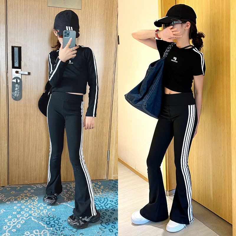 皮皮妞女童爵士舞服装2025夏套装