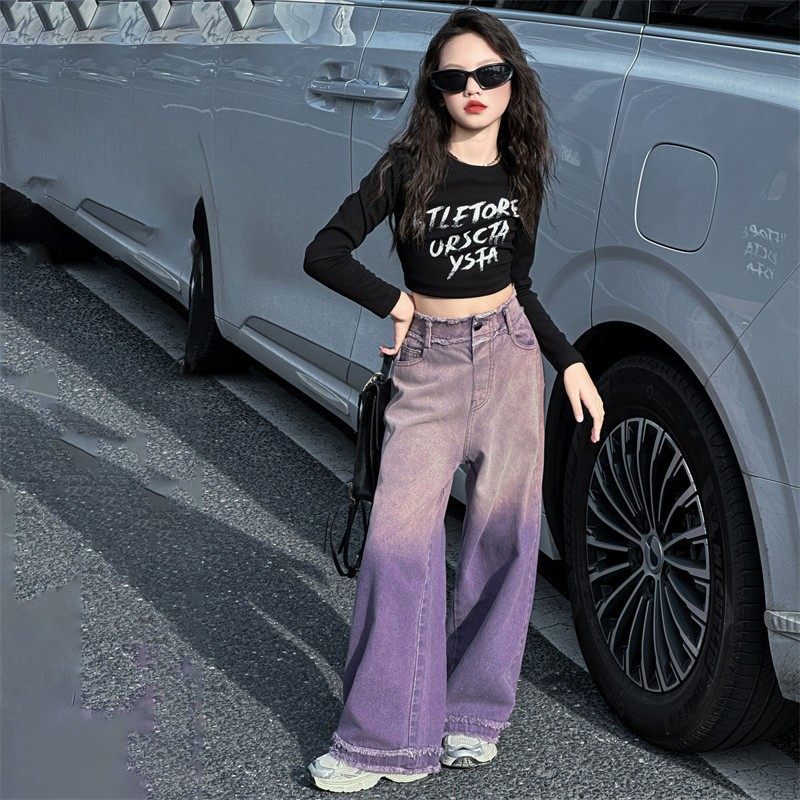 女童爵士舞甜酷露脐演出套装