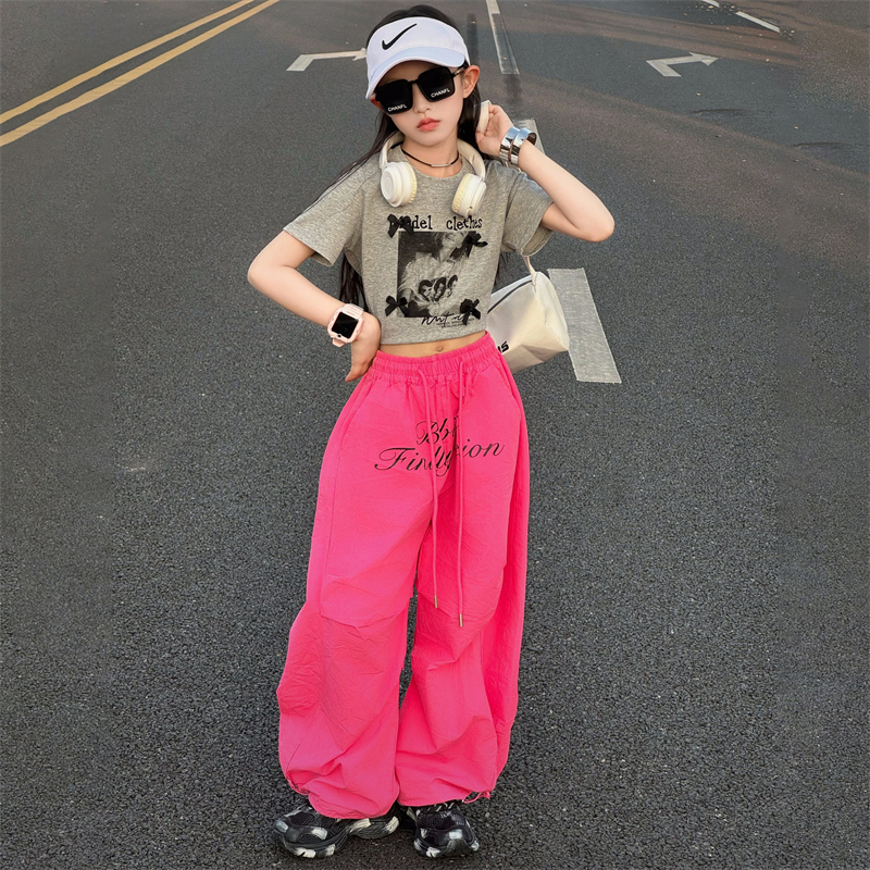 皮皮妞女童爵士舞服装套装