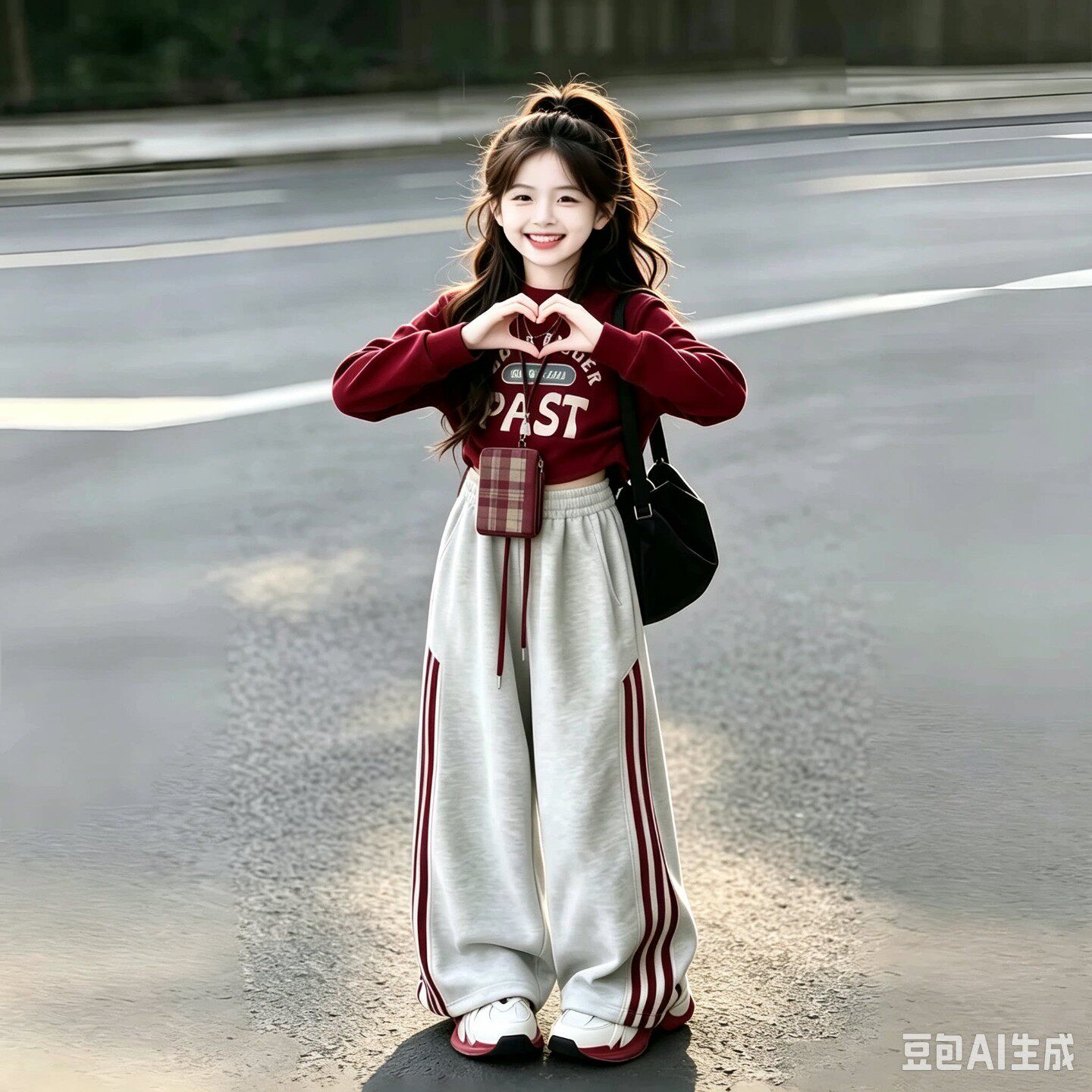女童爵士舞服装美式时尚儿童舞蹈街舞演出服2026新款春秋女童套装