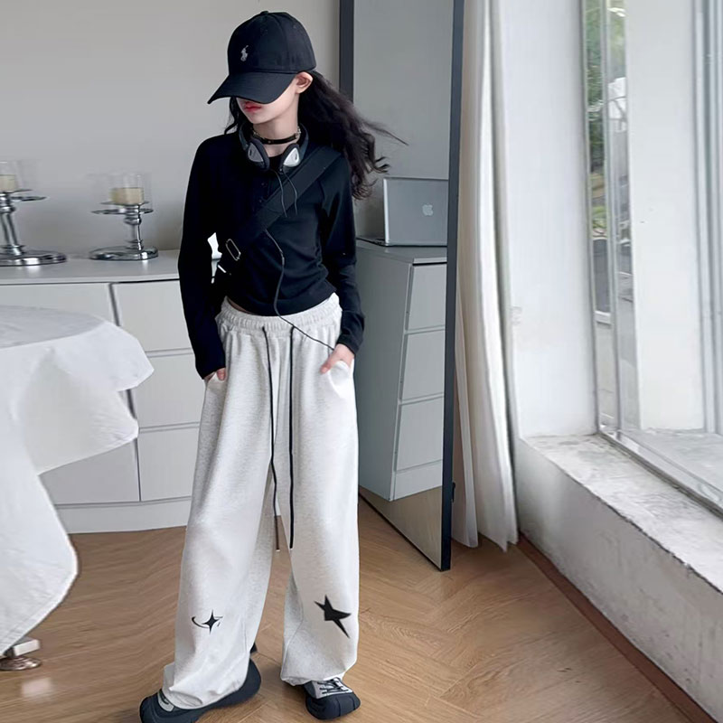 女童潮酷套装秋款爵士舞街舞T恤