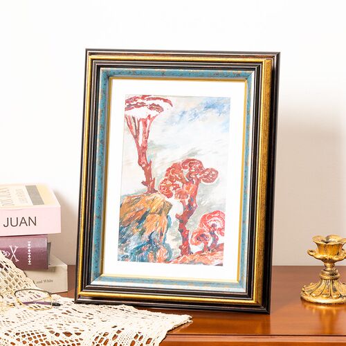 美式复古大画框装裱16 2r0寸4开8K大相框空框挂墙a4a3油画框架定