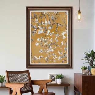 饰画复古油画入户走廊过道挂画高级感欧式 喜上眉梢玄关装 客厅壁画
