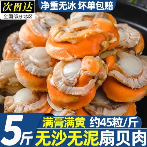 威海新鲜冷冻特级大号扇贝肉批发