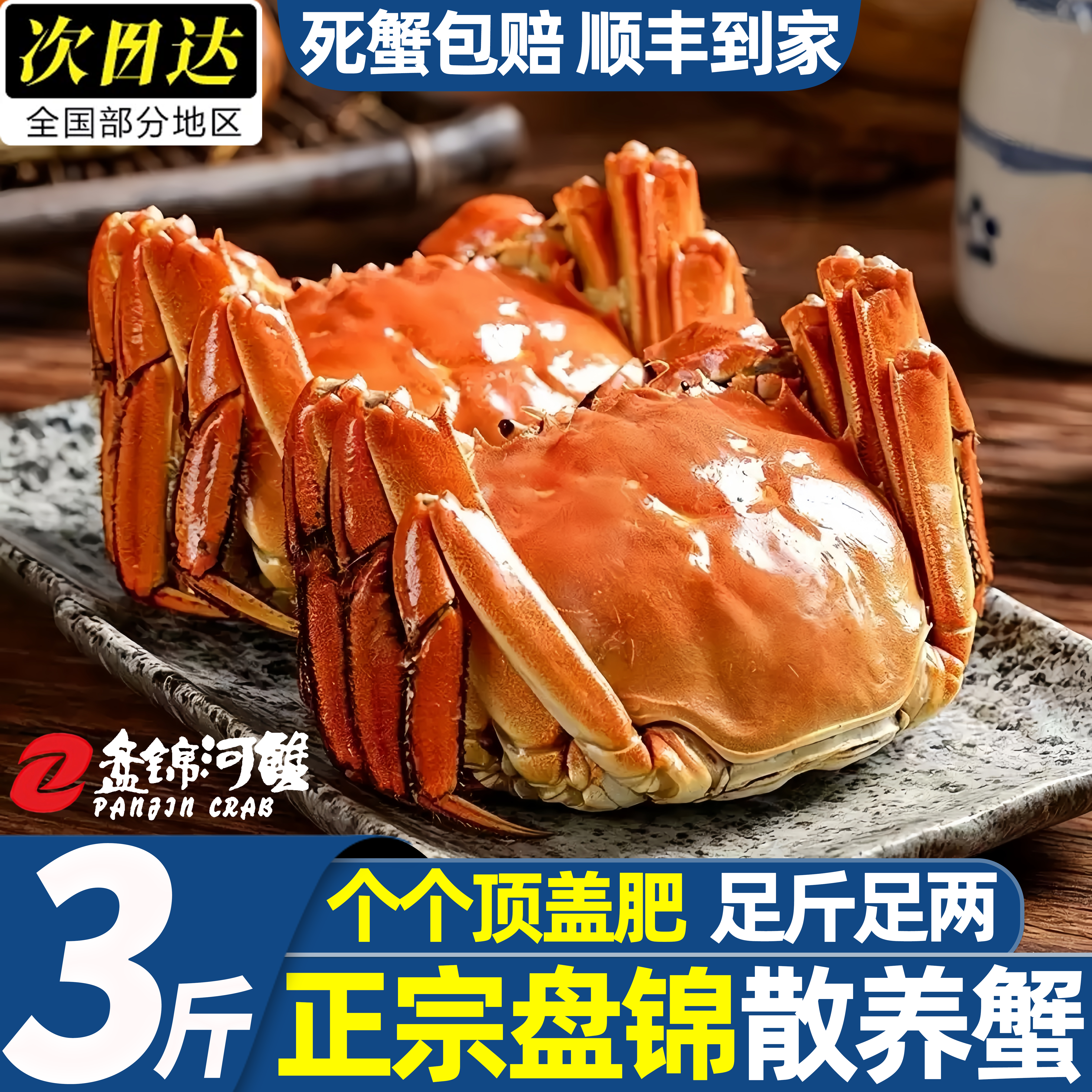 盘锦鲜活大闸蟹产地直发包邮
