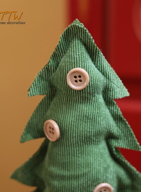 绿色系童话森林风格布艺树家居C饰品摆件道具店铺橱窗装饰礼物