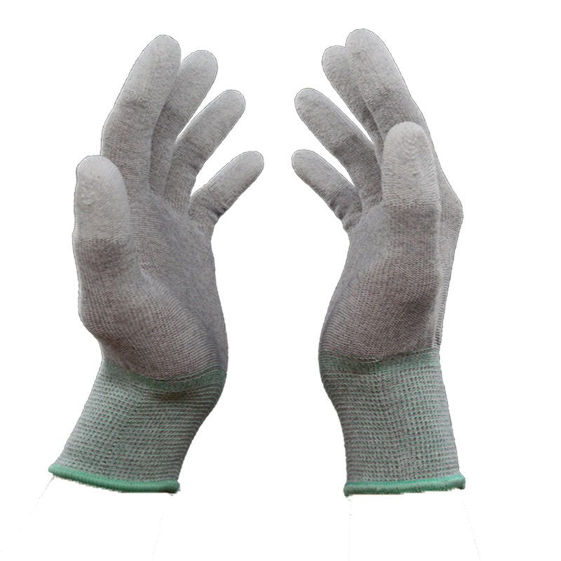 碳纤维涂指手套10双装防静电无尘电子薄款K作业PU涂层劳保耐磨包