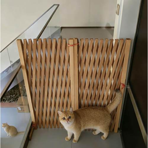 宠物围栏狗笼隔断拦狗栅栏阳台隔离门可伸缩栅栏门挡狗挡猫兔护栏