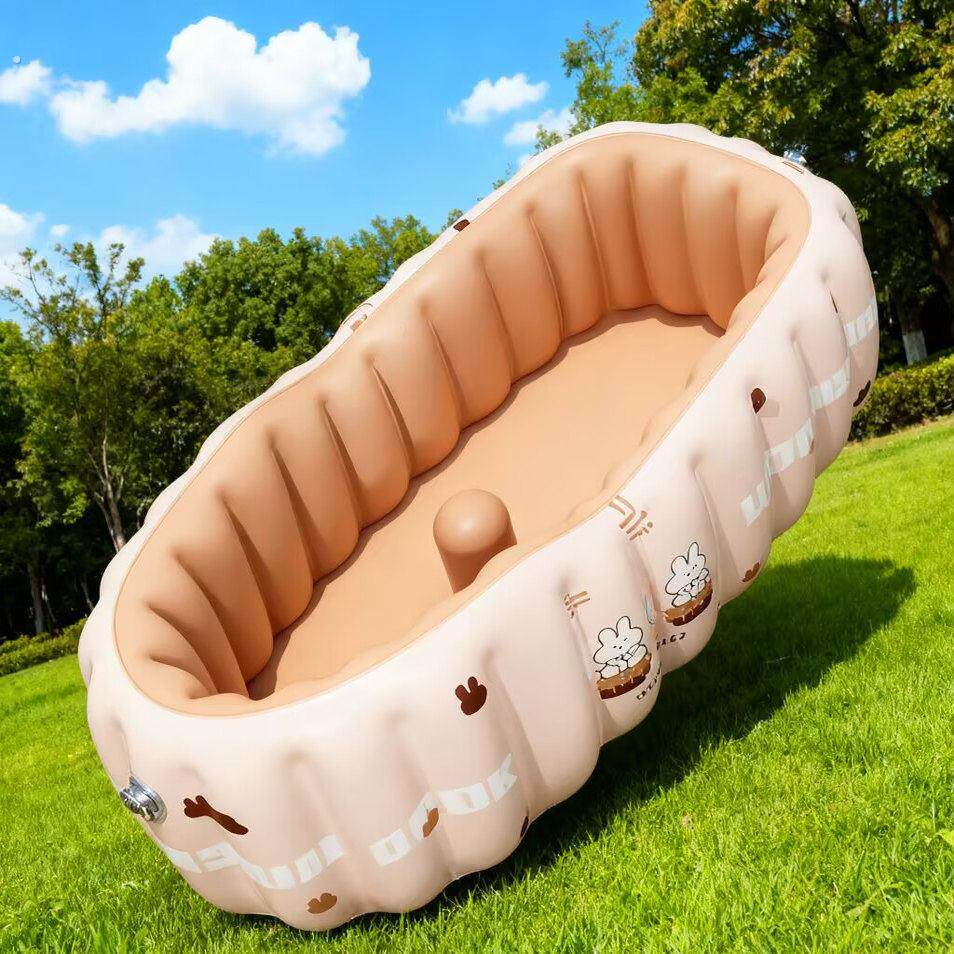 家用充气新生婴儿浴盆躺托家用可折叠宝宝旅行专用幼儿可坐洗澡盆