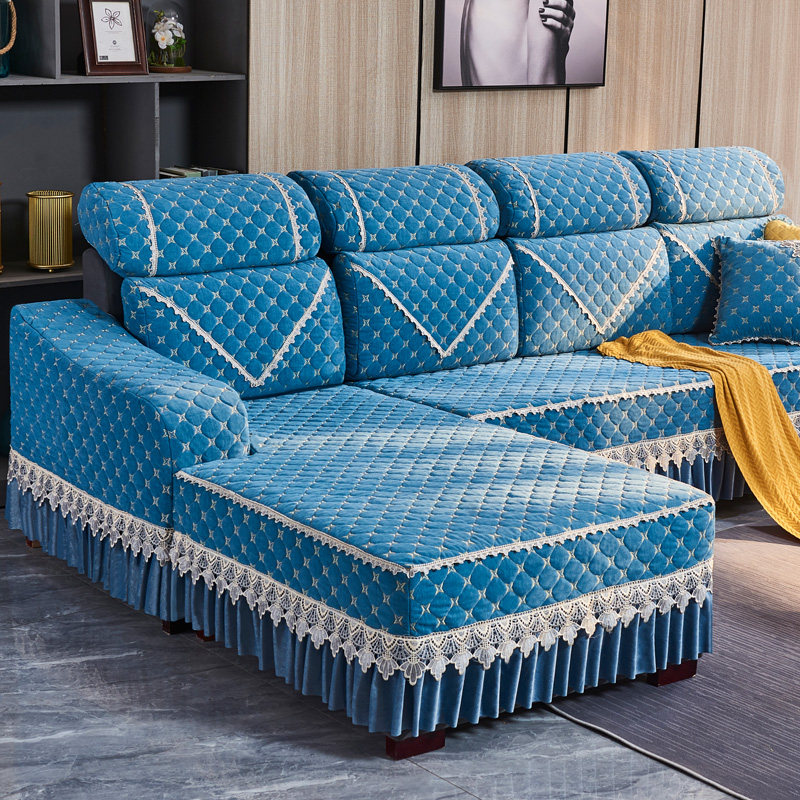 沙发套定制全包套罩四季通用防滑垫子U型l型简约现代定做盖布冬季
