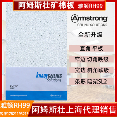 阿姆斯壮矿棉板雅顿办公室悬吊式天花板600x600天花板W3651B吸音