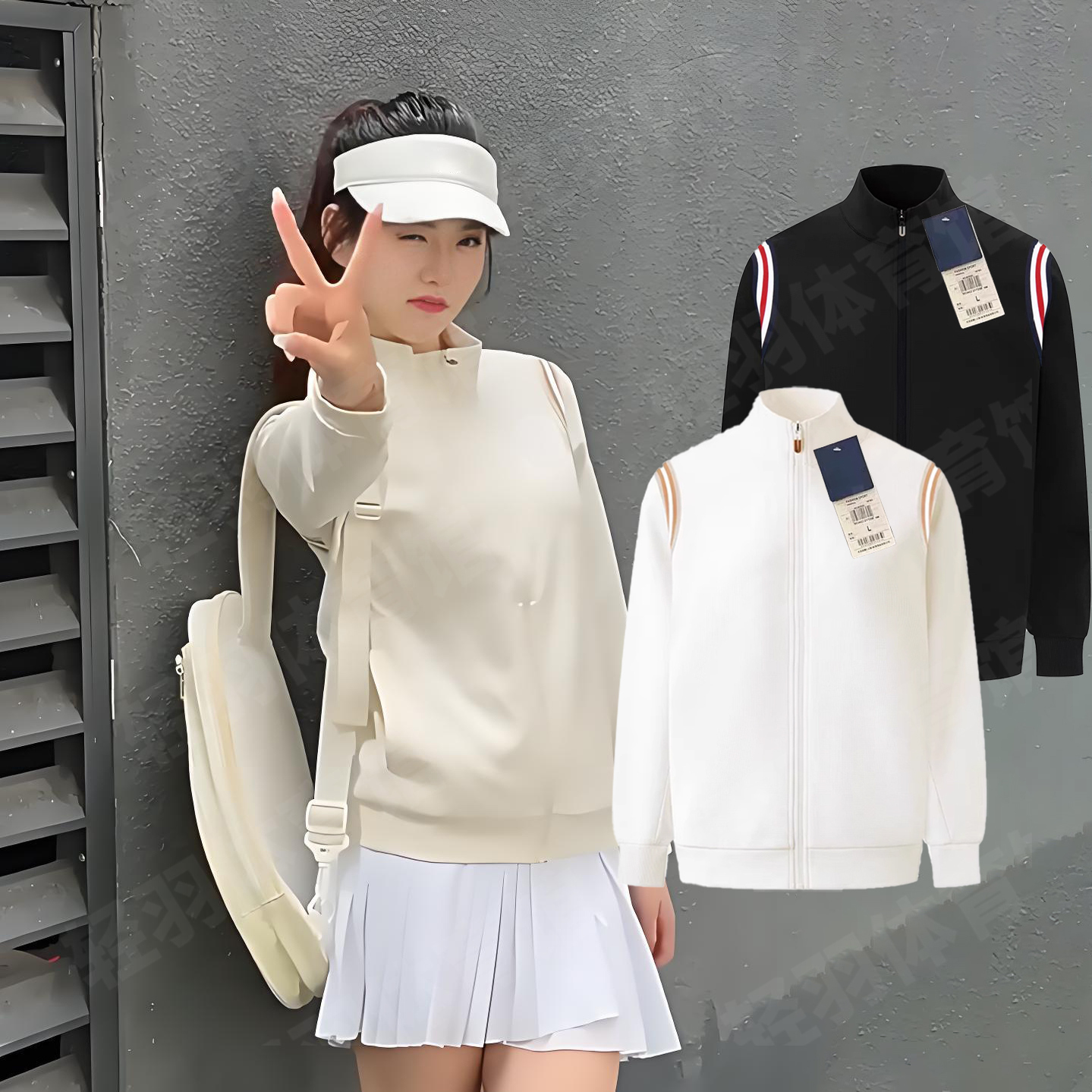 新款羽毛球服外套长袖卫衣外套运动上衣男女同款长裤套装定制秋冬