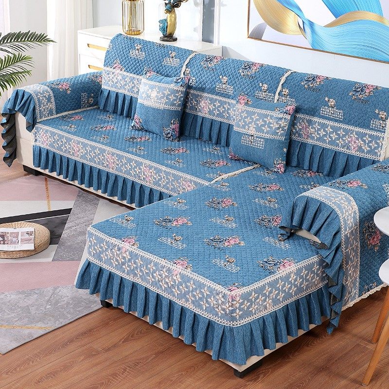 雪尼尔沙发垫四季通用防滑高档沙发套罩现代简约座垫子高级感坐垫
