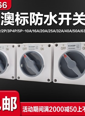 ZJQP澳标防水开关56SW320  56SW310 56SW220 56SW332防水隔离开关