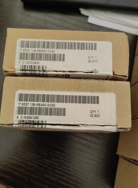 6ES7136-6BA00-0CA0 2个开封的,年份19年