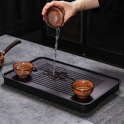 干泡茶盘功夫茶具托盘竹茶台茶托现代简约套装沥水盘小型茶台