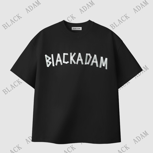 BLACK ADAM 短袖T恤黑白简约时尚大牌潮流新款单穿男士休闲