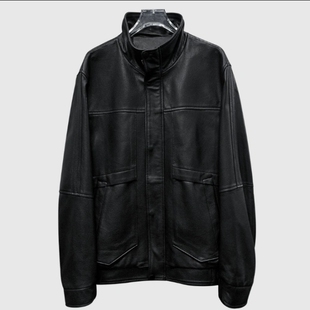 可立领可翻领绵羊皮男士真皮皮衣外套链接春秋时尚