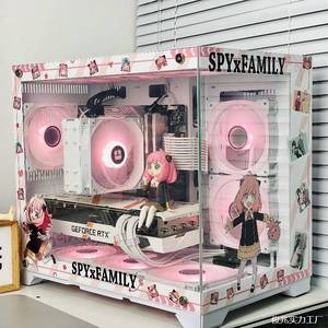 玩嘉孤勇者无立柱海景房台式机电脑机箱二次元库洛米