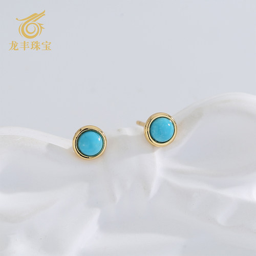 绿松石泡泡款耳钉简约百搭女款