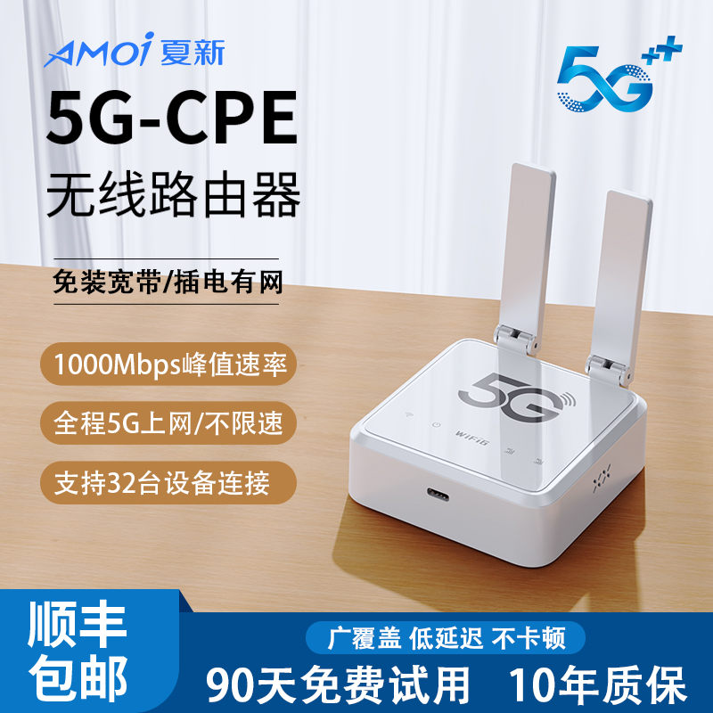 夏新5G随身wifi移动光纤千兆双频
