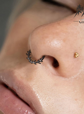 刺穹CITICO荆棘藤条鼻环ASTMF136钛合金设计感耳环鼻中隔穿刺耳饰