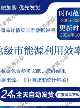 地级市能源利用效率（2006-2023年）