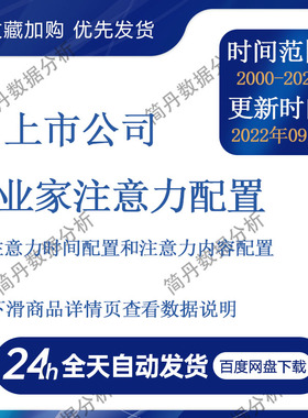 2024-2000年上市公司企业家注意力配置