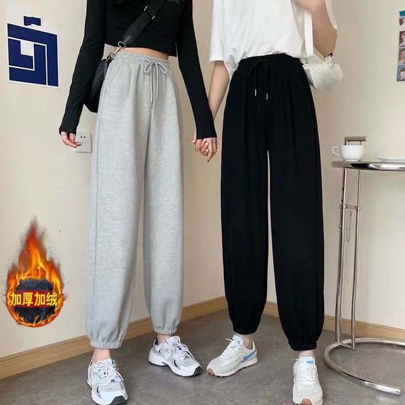 加绒2023秋冬季卫裤哈伦