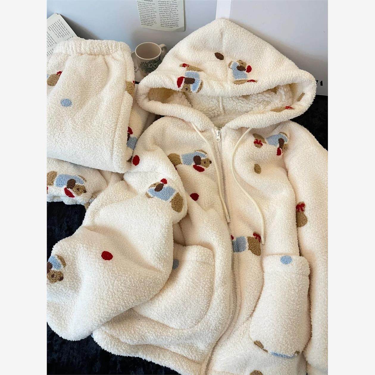 腊肠狗可爱卡通珊瑚绒连