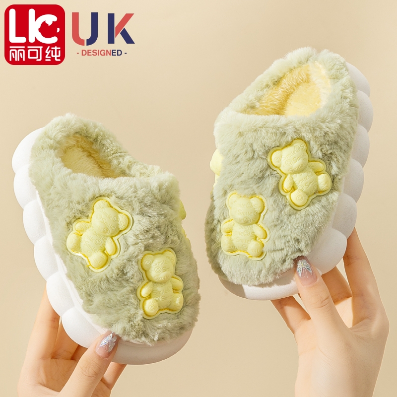 儿童棉拖鞋冬季男女童亲子室内