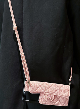 适用华为MateX2手机壳折叠屏荣耀MagicVS3小香风vs2插卡套Z Fold6轻奢XS小众MateXs斜跨绳X3典藏版保护套潮流