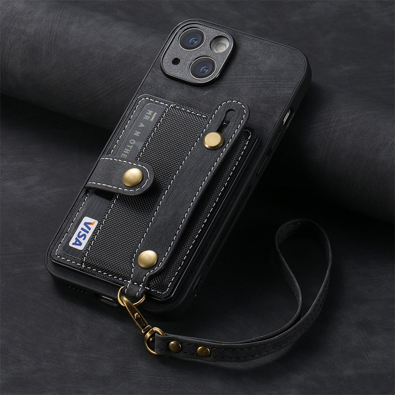 适用vivoX27pro手机壳x23幻彩版腕带U3手提绳x20商务x9s插卡套红x7支架nex小众x21i简约前后置高级感T1X潮流